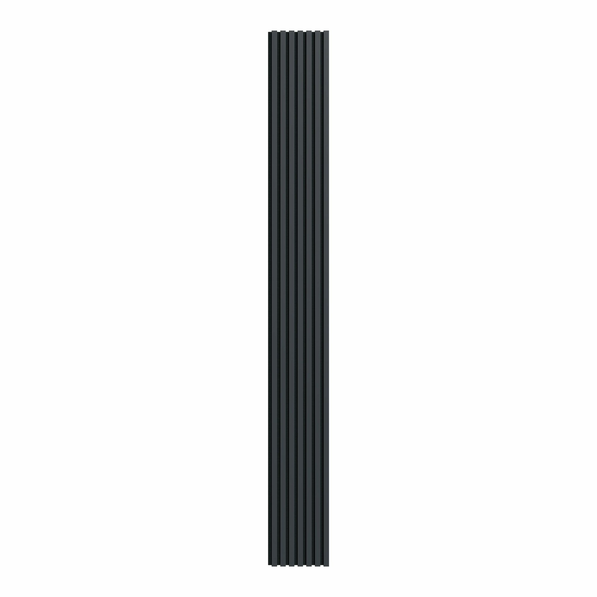 Akustiskie lineārie sienu paneļi, 265 x 30 cm, black