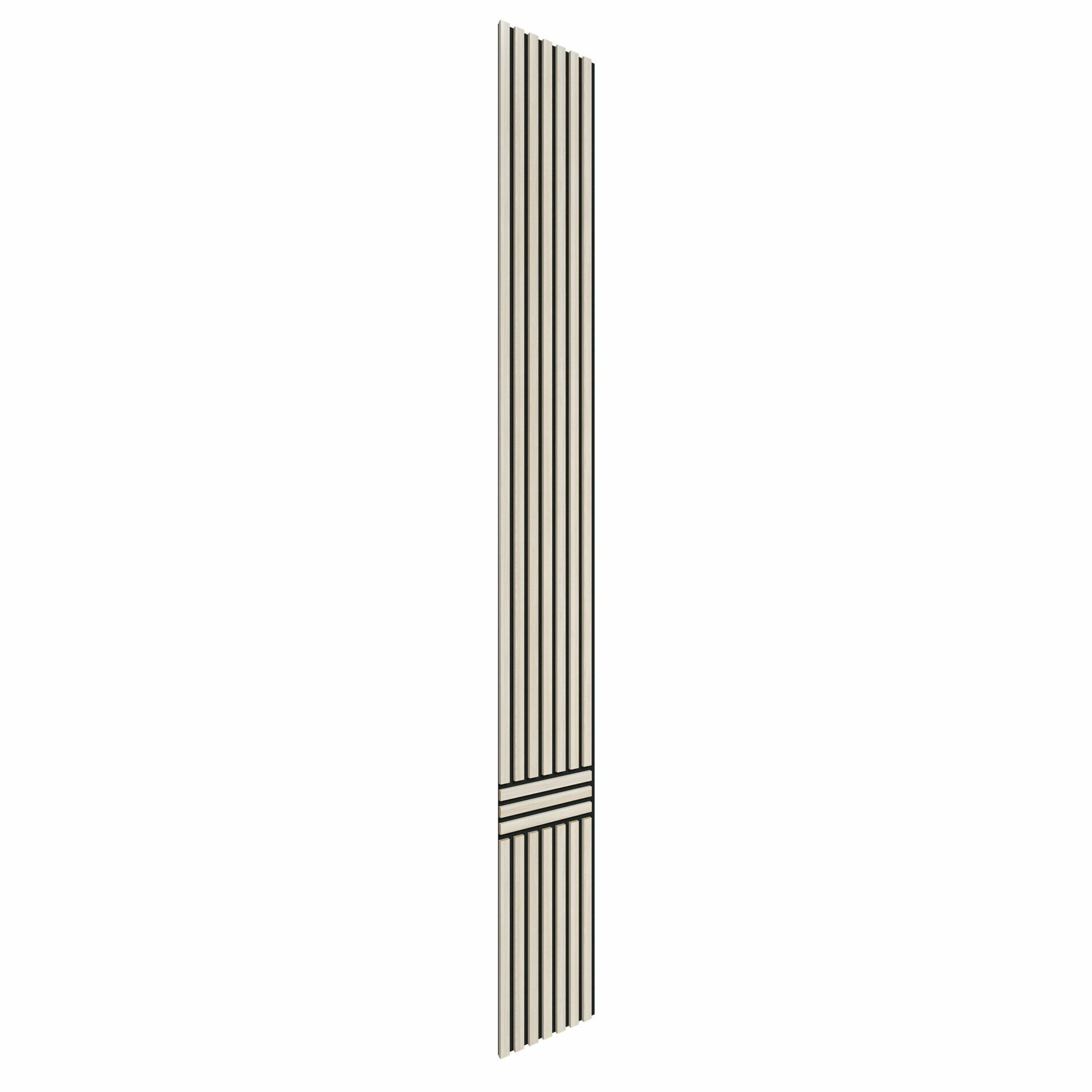 Akustiskie lineārie sienu paneļi, 265x30cm, ash