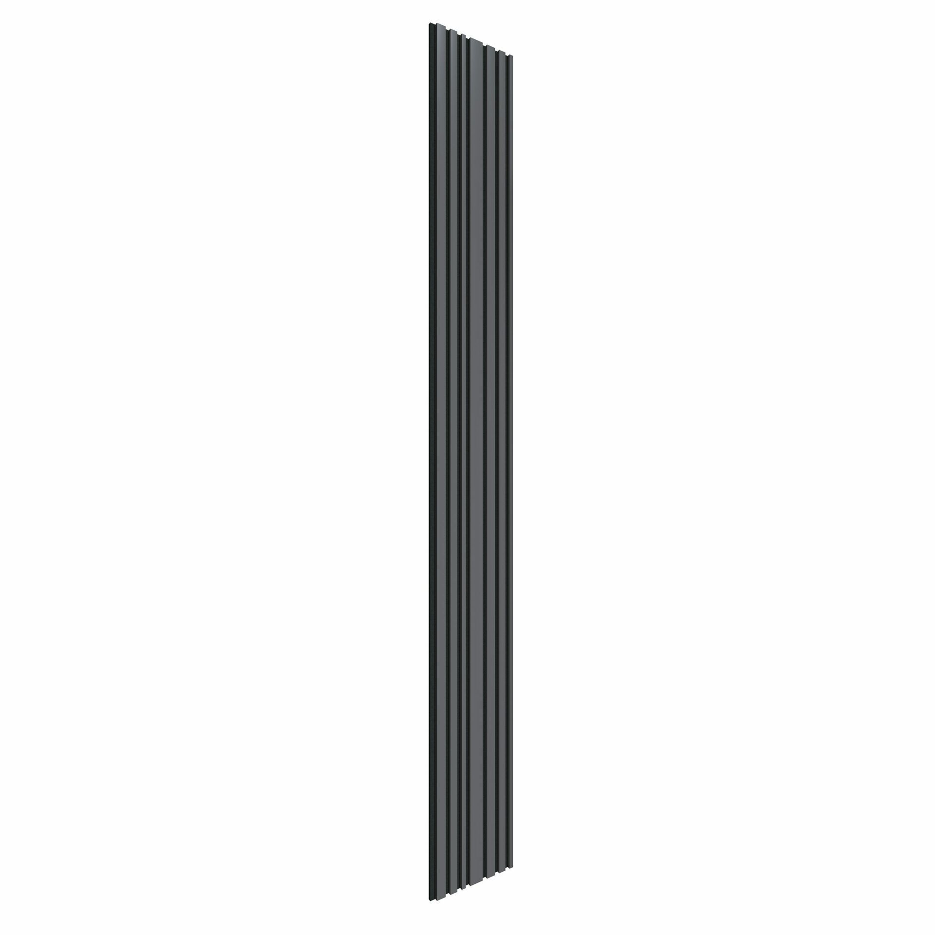 Akustiskie lineārie sienu paneļi, 265x30 cm, black