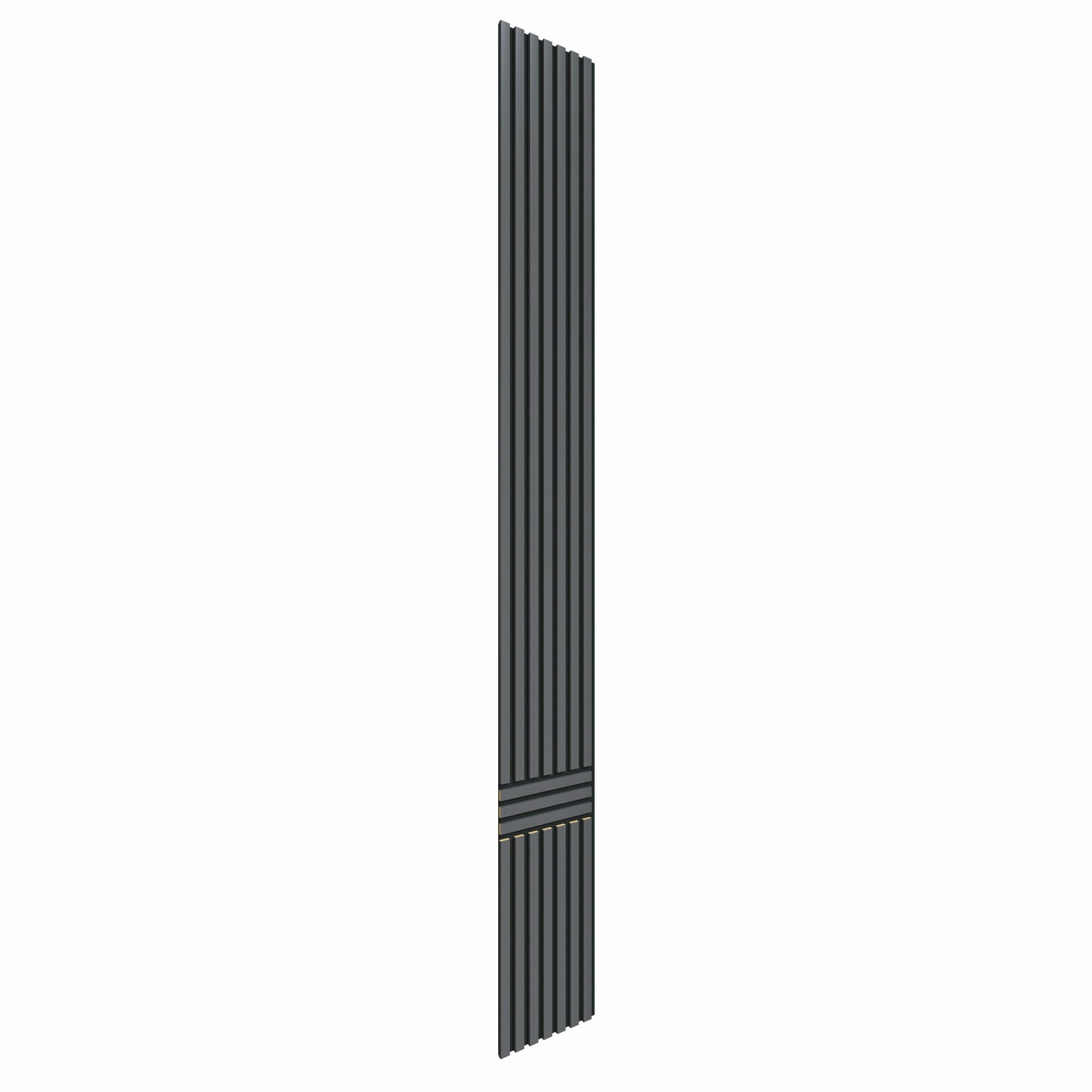 Akustiskie lineārie sienu paneļi, 265x30cm, black