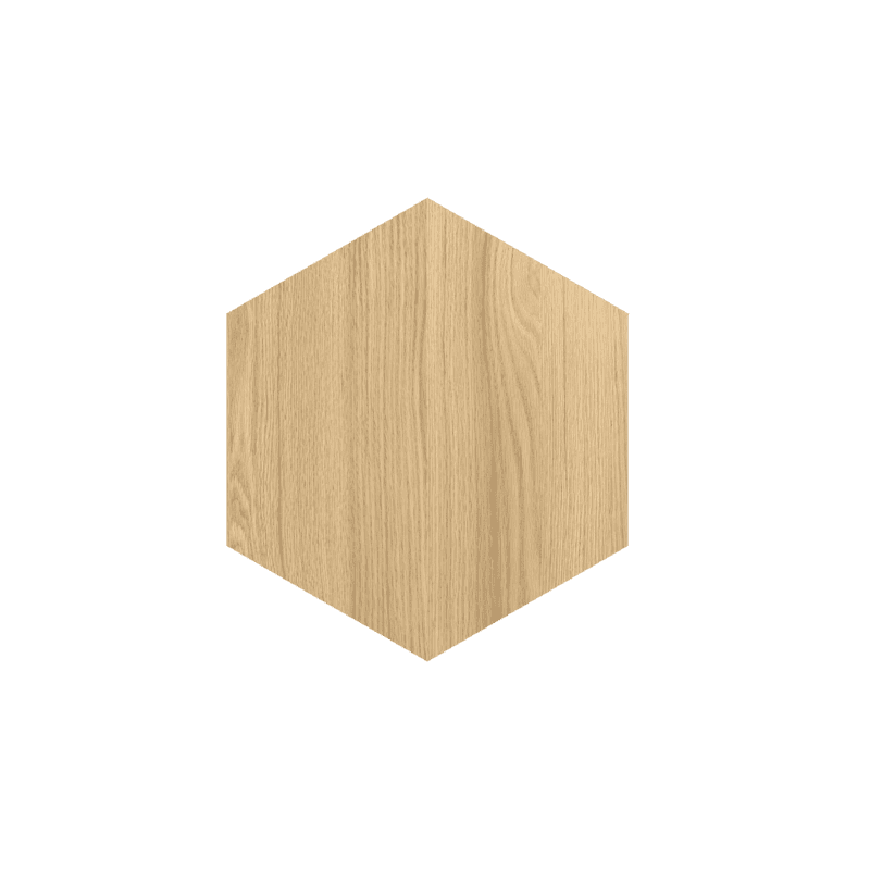 Sienu dekors “Hexagon”, 30x30cm, oak