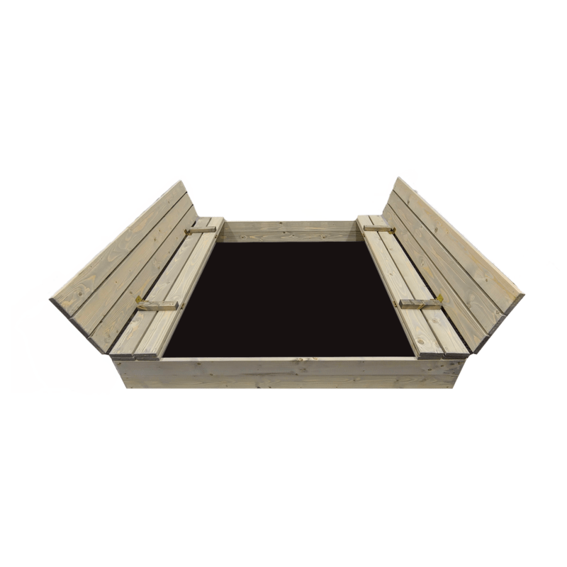 Koka smilšu kaste ar ģeotekstila paklāju Bonus Orbis, 140x140 cm, pelēka