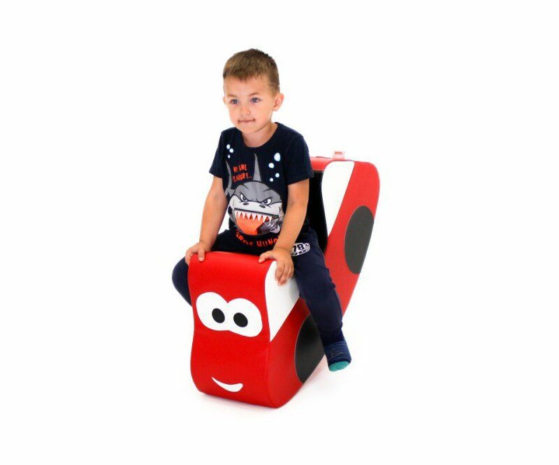 Mīkstais rotaļu šūpuļkrēsls “Auto”, sarkans