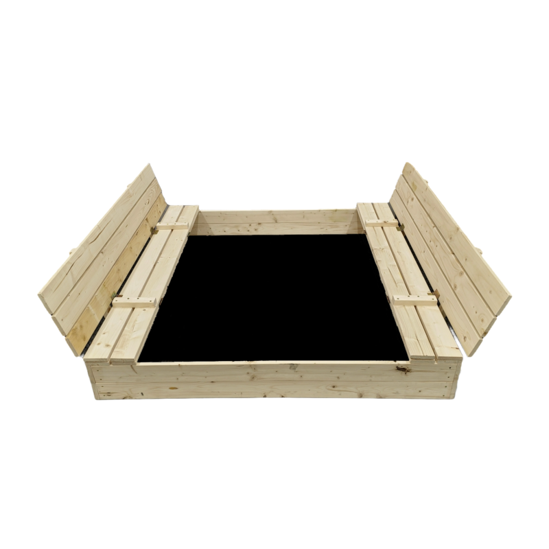 Koka smilšu kaste ar ģeotekstila paklāju Bonus Orbis, 140x140 cm