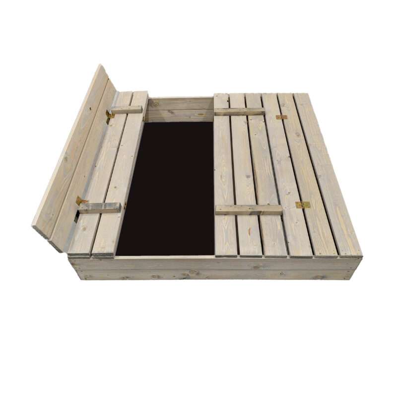 Koka smilšu kaste ar ģeotekstila paklāju Bonus Orbis, 120x120 cm, pelēka